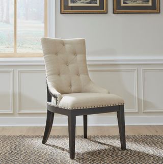 Liberty Furniture Americana Farmhouse Beige/Black/Dusty Taupe Side Chair - Set of 2