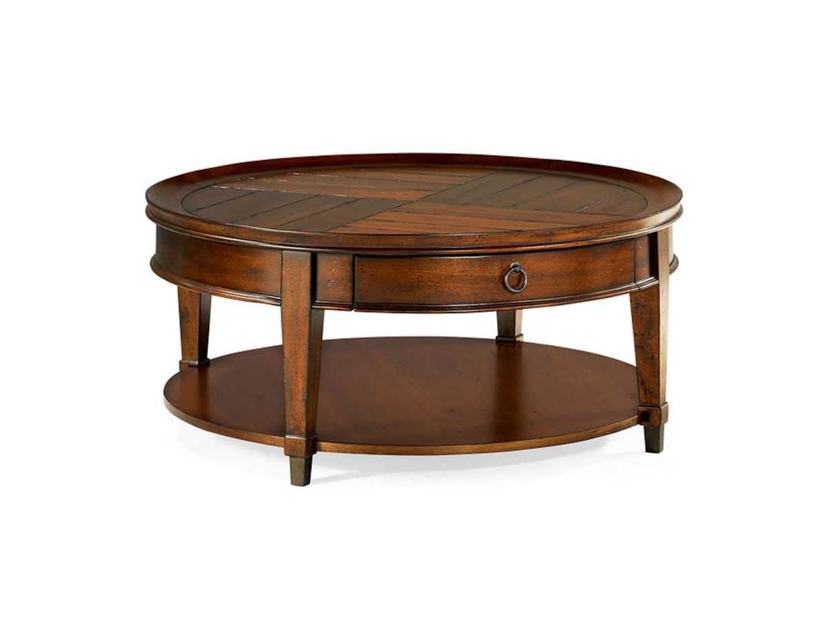 Sunset Valley Rich Mocha Round Cocktail Table Bob Mills Furniture Tx Ok