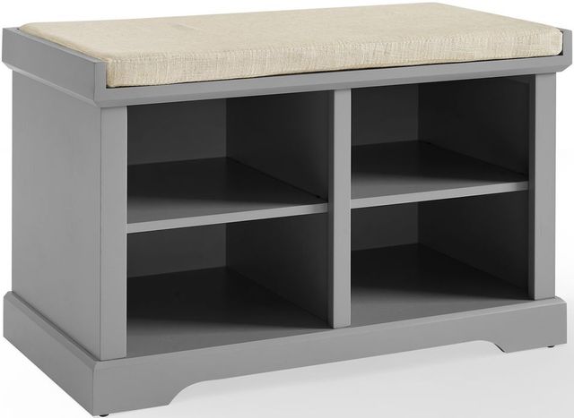 Crosley Furniture® Anderson Gray/Tan Storage Bench-0