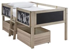 Signature Design by Ashley® Wrenalyn Beige/Black Twin Loft Bed and Storage