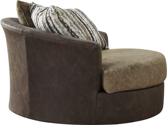 Signature Design by Ashley® Alesbury Chocolate Oversized Swivel Accent Chair-2