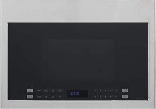 Open Box Haier 1.4 Cu. Ft. Black with Stainless Steel Over The Range Microwave