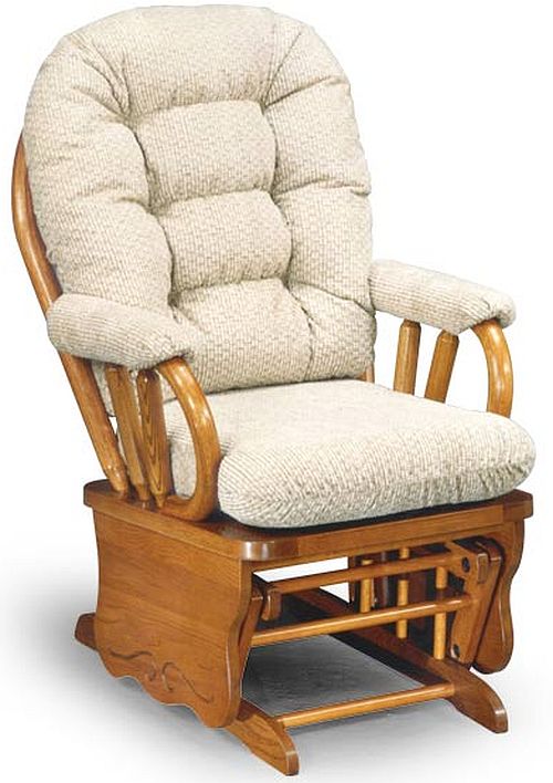 oak glider rocker with ottoman