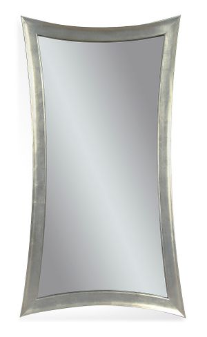 Bassett Mirror Hour-Glass Silver Leaf Floor Mirror