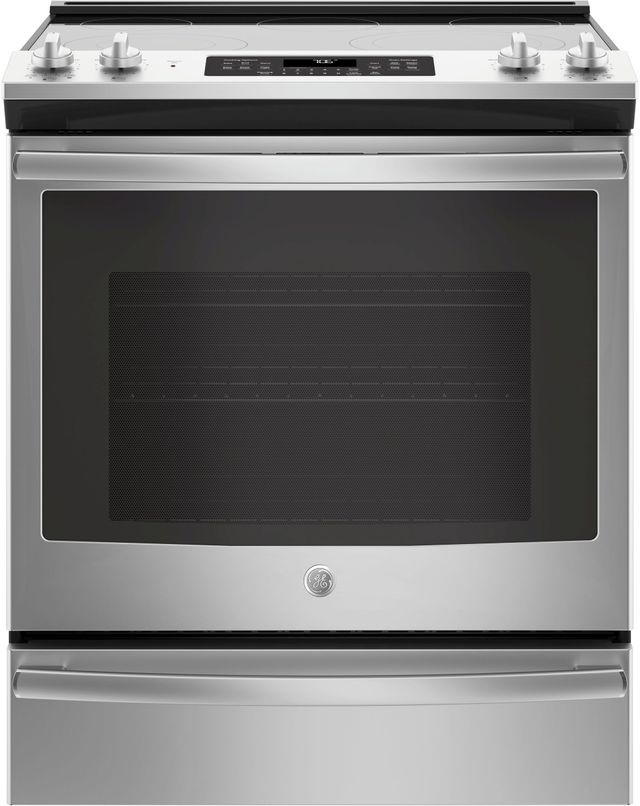 GE® 30" Stainless Steel Slide In Electric Convection Range-0