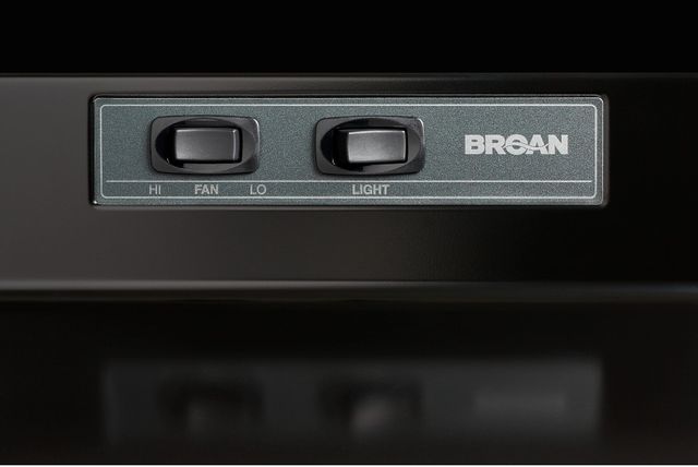 Broan® Buez0 30" Black Ducted Under Cabinet Range Hood-1