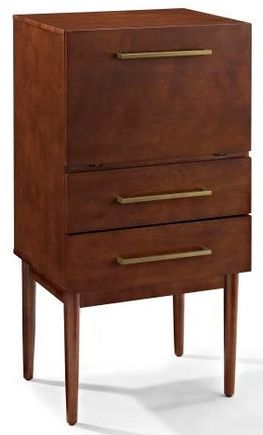 Crosley Furniture® Everett Mahogany Bar Cabinet-1
