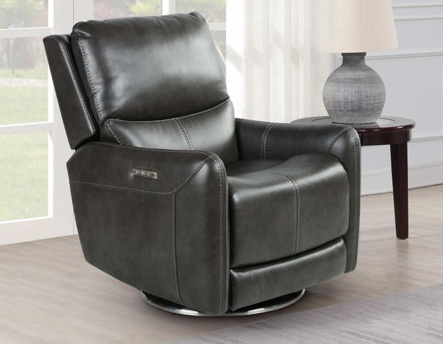 Pewter recliner in a living room