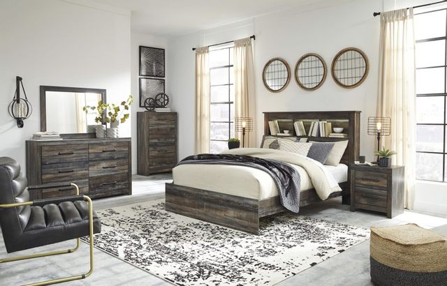 Signature Design by Ashley® Drystan Brown Queen Bookcase Bed 5