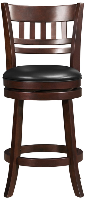 Homelegance® Edmond Dark Cherry Swivel Counter Height Chair