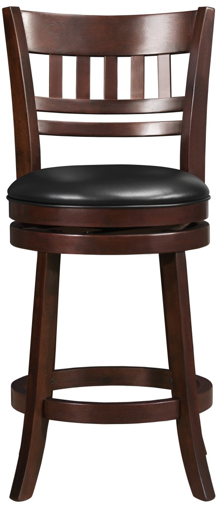 Homelegance® Edmond Dark Cherry Swivel Counter Chair-0