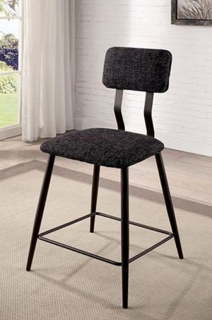 Furniture of America® Dicarda Sand Black 2-Piece Counter Height Side Chair Set