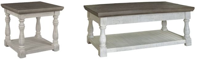 Signature Design by Ashley® Havalance 2-Piece Gray/White Living Room Table Set