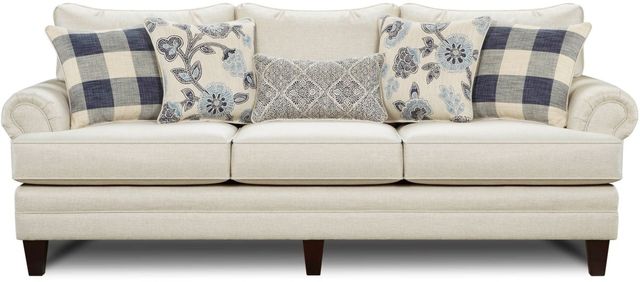 Fusion Furniture Catalina Linen White Sofa-0