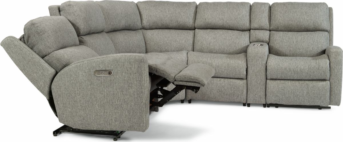 Flexsteel® Catalina Power Reclining Sectional With Power Headrests ...