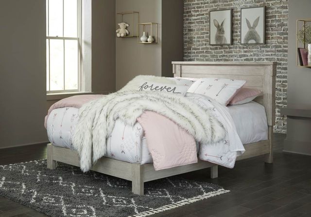 Signature Design by Ashley® Hollentown Whitewash Full Panel Bed 4