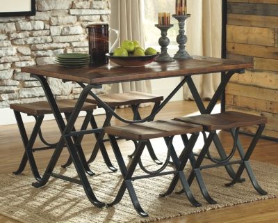 Signature Design by Ashley® Freimore Medium Brown Dining Room Table Set P33607589-2
