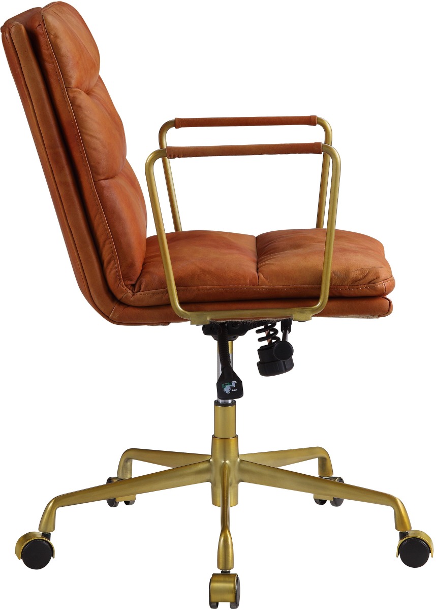 rust color office chair