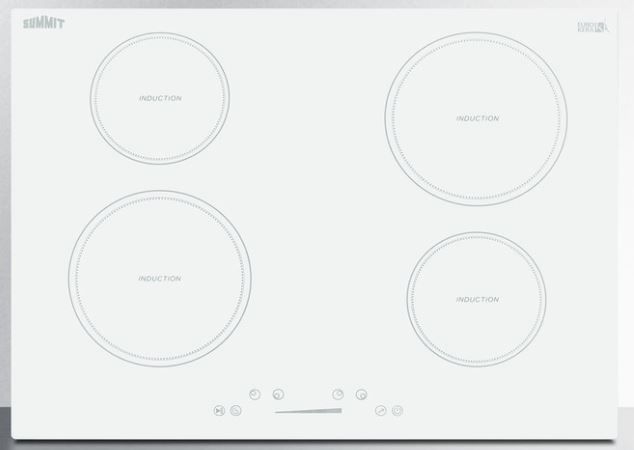 Summit® 30" White Induction Cooktop 12