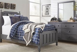 Liberty Cottage View 3-Piece Dark Gray Youth Full Panel Bed Set
