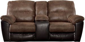 Signature Design by Ashley® Follett Double Reclining Loveseat with Console