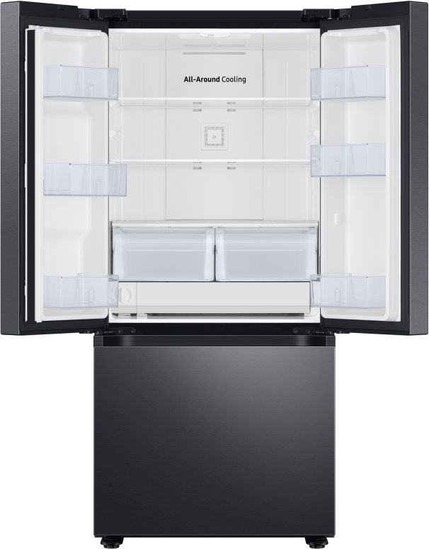 Samsung 22.1 Cu. Ft. Fingerprint Resistant Black Stainless Steel French Door Refrigerator 3