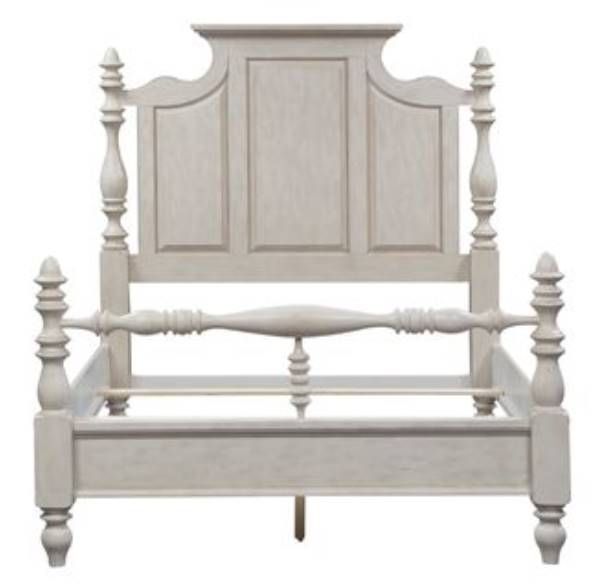 Liberty High Country Antique White King Poster Bed 1