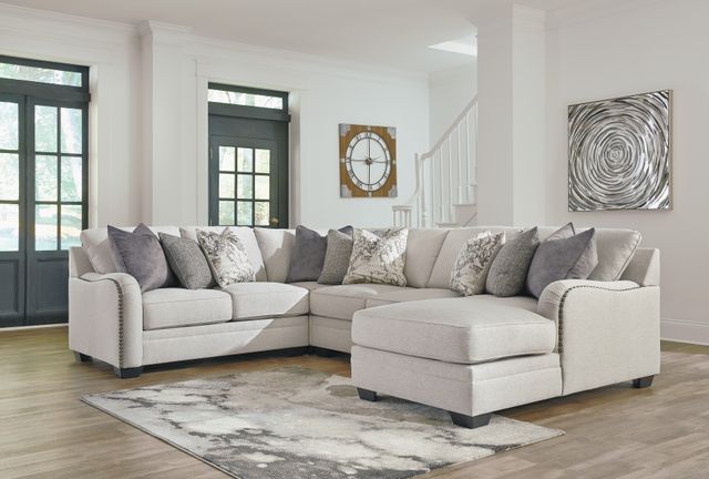 Benchcraft® Dellara 4-Piece Chalk Sectional with Chaise 7
