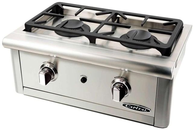 Capital Cooking Precision Series 24" Stainless Steel Built In Wide Double Side Burner-0