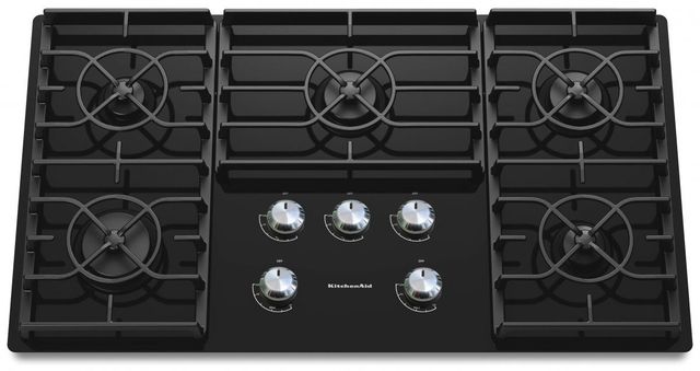 KitchenAid® Architect® Series II 36.44" Black Gas Cooktop