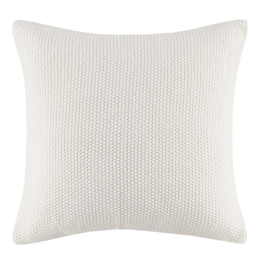 Olliix by INK+IVY Bree Knit Grey 26" x 26" Euro Pillow Cover-0