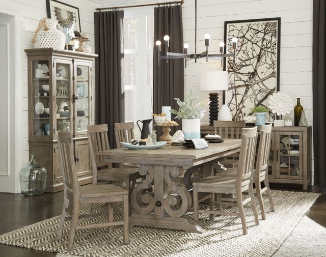 Magnussen Home® Tinley Park Dovetail Grey 80" Rectangular Dining Table-3