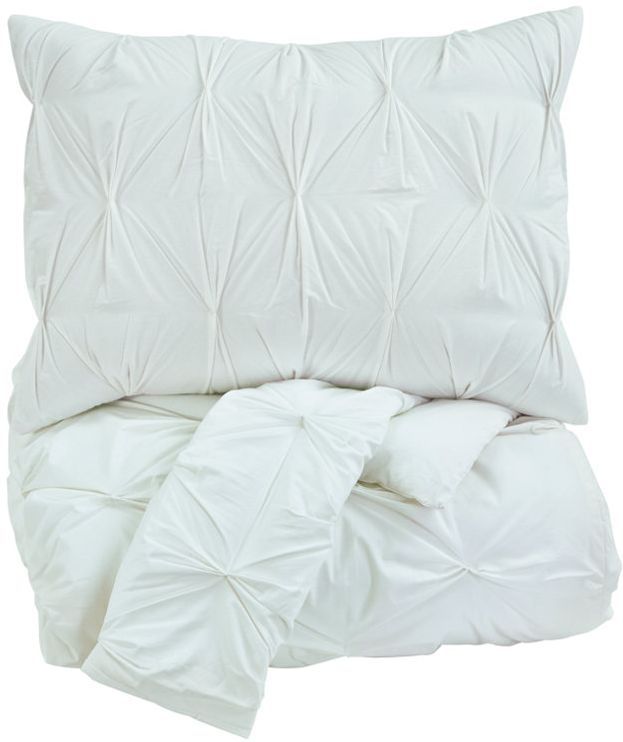 Signature Design by Ashley® Rimy White 3-Piece Queen Comforter Set-0