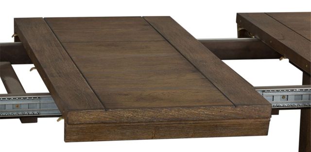 Liberty Furniture Artisan Prairie 6 Piece  Aged Oak Trestle Table Set 9