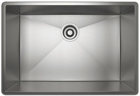 Rohl® Brushed Stainless Steel Single Bowl Kitchen Sink