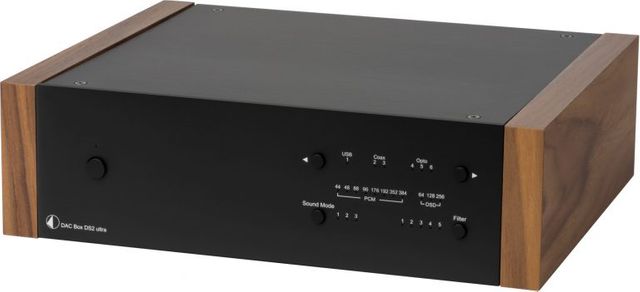 Pro-Ject DS2 Line Black High-End Digital/Analogue Converter with Walnut Wood Panels 0
