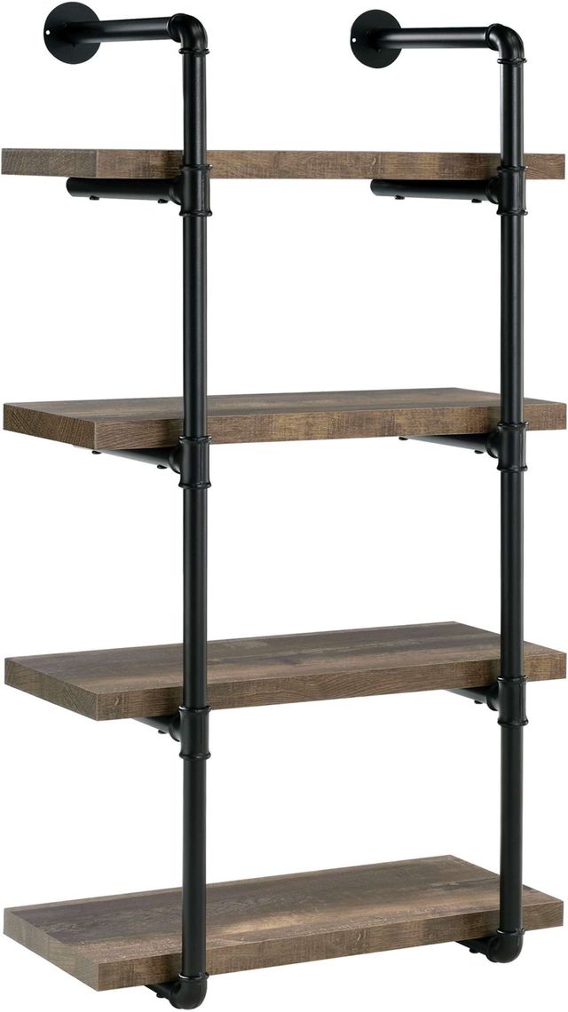 Coaster® Black And Rustic Oak Driftwood 24-Inch Wall Shelf 10
