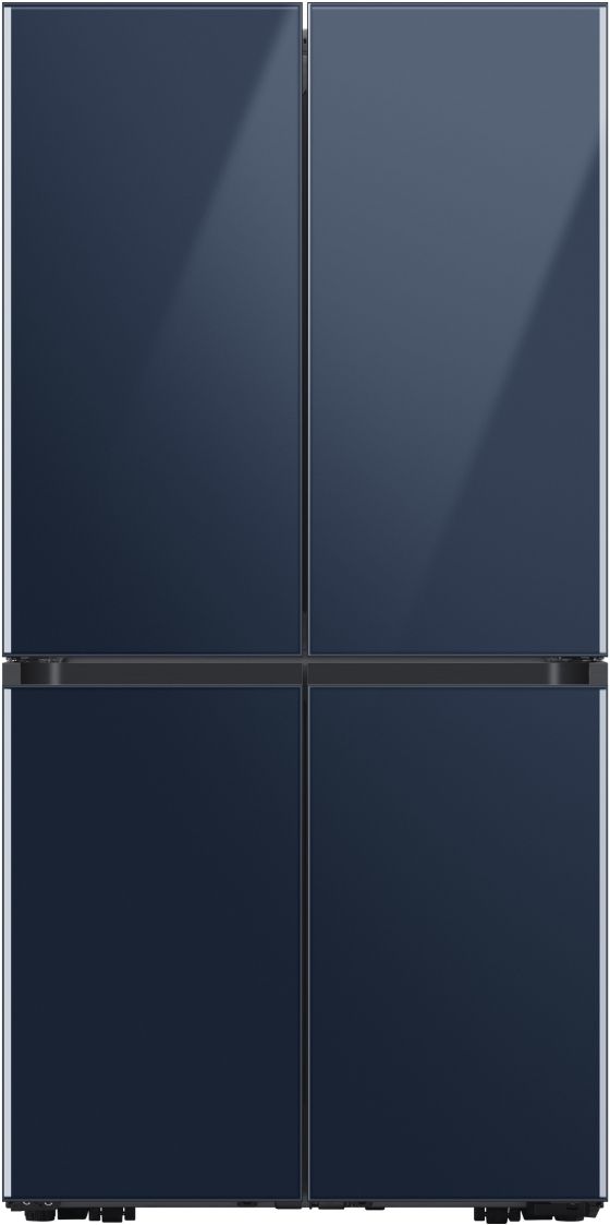 Samsung Bespoke 23.0 Cu. Ft. Navy Glass Smart Counter Depth 4-Door Flex™ French Door Refrigerator with WiFi and Customizable Panel Colors -0
