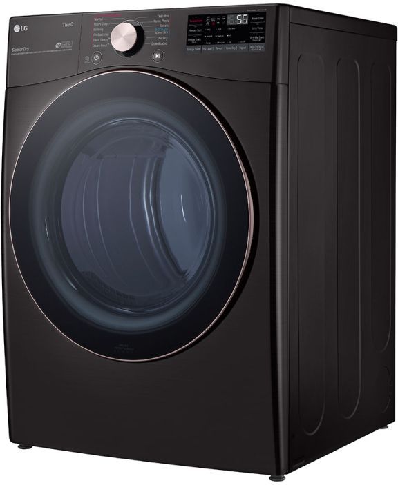 LG 7.4 Cu. Ft. Black Steel Front Load Gas Dryer | Spencer's TV ...