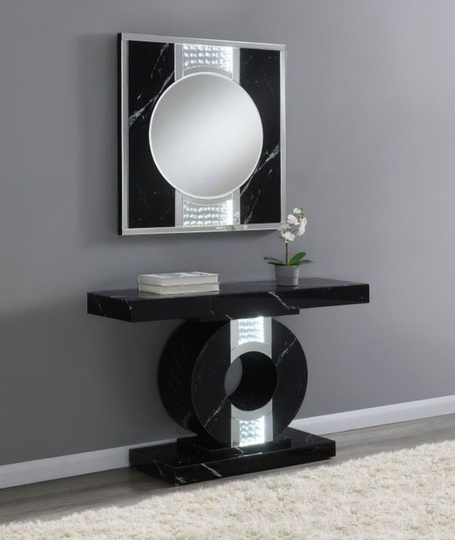Coaster® Black Console Table with LED Lighting 1
