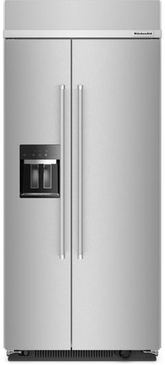 Réfrigérateur côte-à-côte de 36 po à profondeur comptoir KitchenAid® de 20.8 pi³ - Acier inoxydable résistant aux traces de doigts