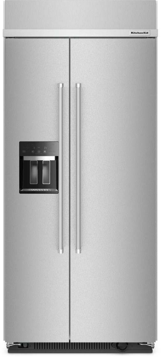 KitchenAid® 20.8 Cu. Ft. Fingerprint Resistant Stainless Steel Built In Counter Depth Side-by-Side Refrigerator