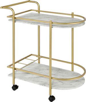 Coaster® Desiree Gold Rack Bar Cart
