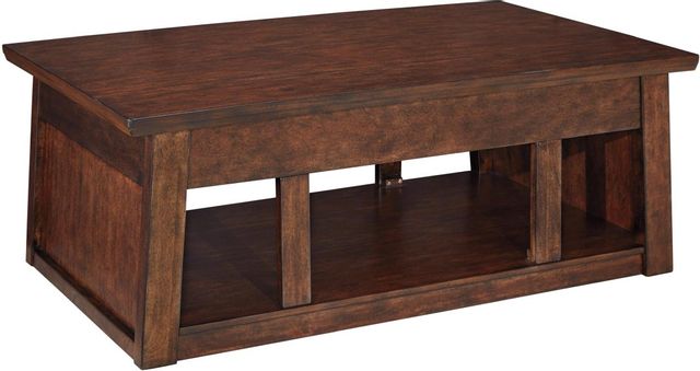 Signature Design by Ashley® Harpan Reddish Brown Lift Top Coffee Table 0