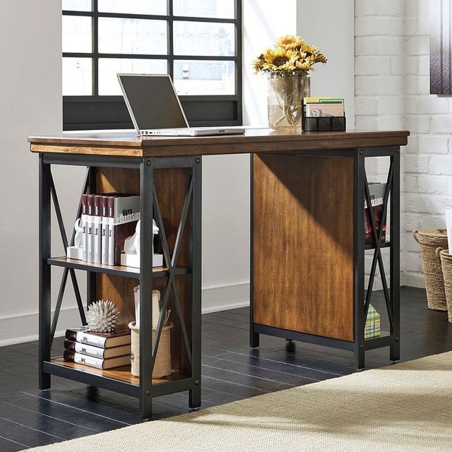 Signature Design by Ashley® Shayneville Rustic Brown Home Office Counter Large Desk 1
