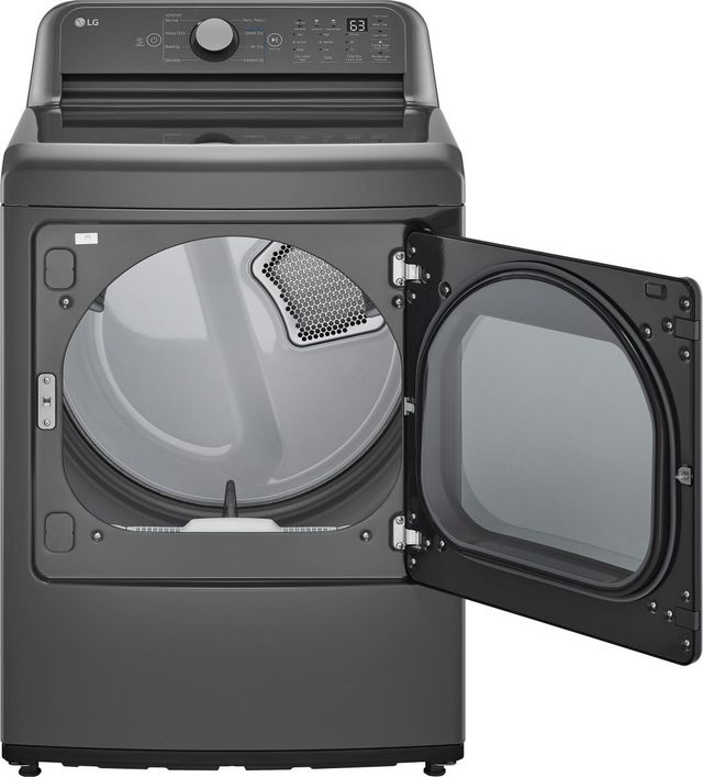 LG 7.3 Cu. Ft. Middle Black Front Load Gas Dryer 1