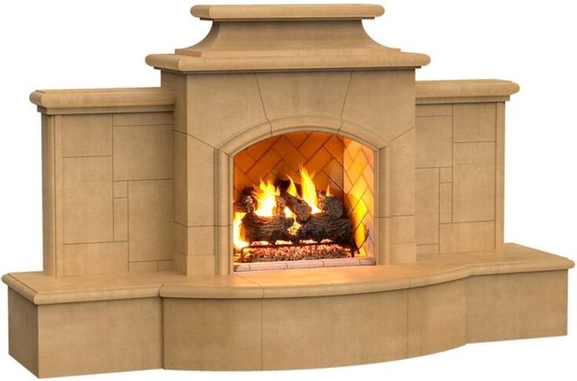 American Fyre Designs™ Grand Mariposa Cafe Blanco Outdoor Fireplace