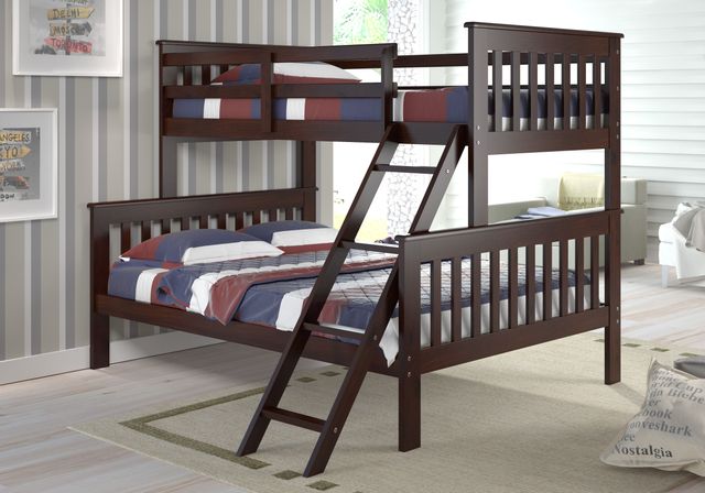 Donco Trading Company Twin Over Full Mission Bunk Bed-0