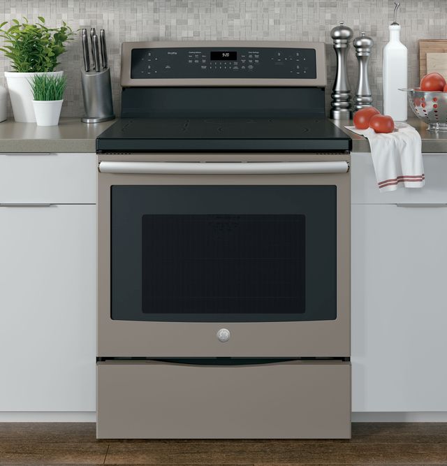 GE Profile™ Series 29.88" Stainless Steel Free Standing Convection Range 12
