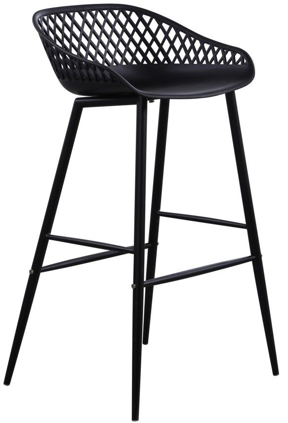 Moe's Home Collections Piazza Black-m2 Outdoor Bar Stool 1